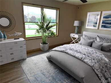 Main bedroom has been virtually staged