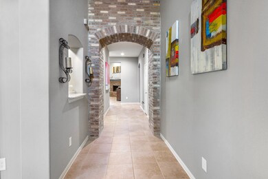 Entry has an awesome brick accent which adds lots of charm.