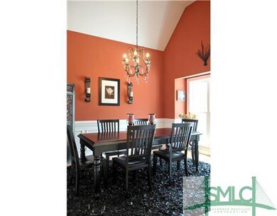 Dining Room. Stunning dining room with cathedral c