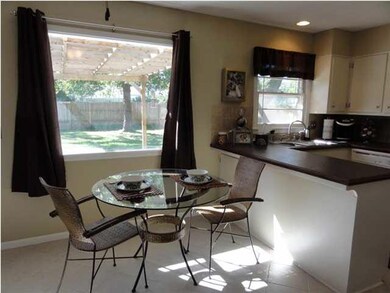 Dining room with picture window.