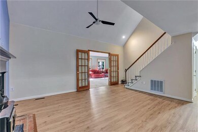 Great Room has Open Stairway!