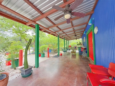View of patio / terrace featuring ceiling fan
