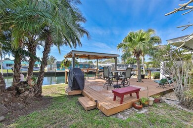 Tiki Hut and deck in back yard overlooking the sal