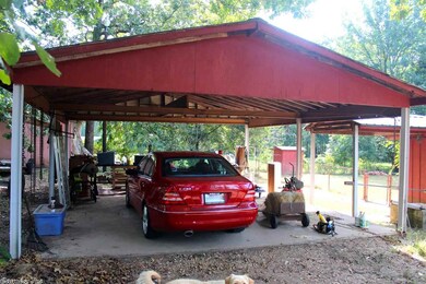 carport to left of house
