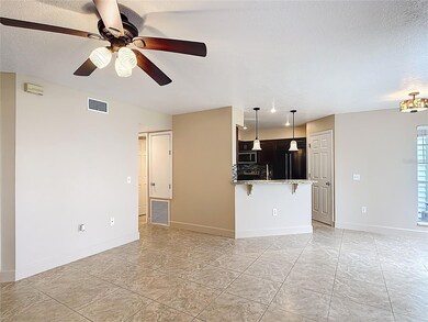 Kitchen overlooking living area