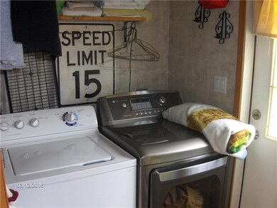 Separate laundry area.