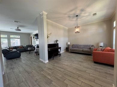 This spacious living area features an open layout