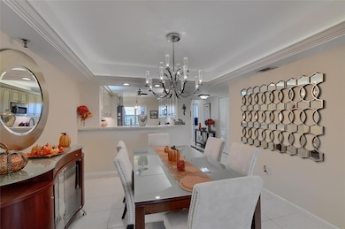 Formal dining area with coffered celing! VIRTUALLY