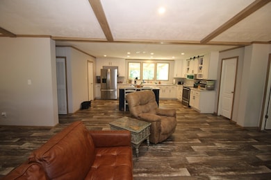 Living room open to kitchen