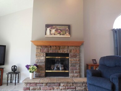 Great room gas fireplace.