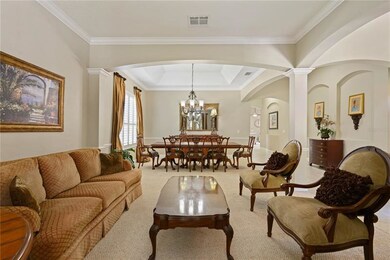 Expansive combination Living room and Dining Room.
