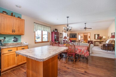 Open Floor Plan from Kitchen, Dining, and Living Room