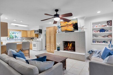 Living Area with Working Fireplace