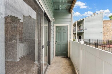 Patio with storage room