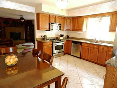 Kitchen. Eat-in kitchen with ceramic flooring.