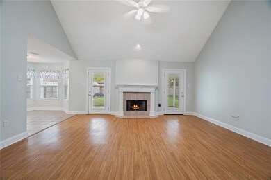 View from entering front door. Large living area w