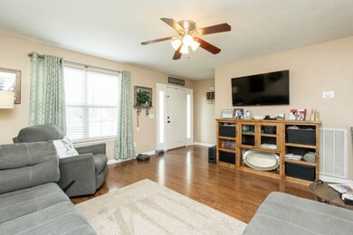 Entryway and lots of natural light in the living room. 
