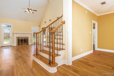 View from the front door as you enter. Stunning new floors throughout.