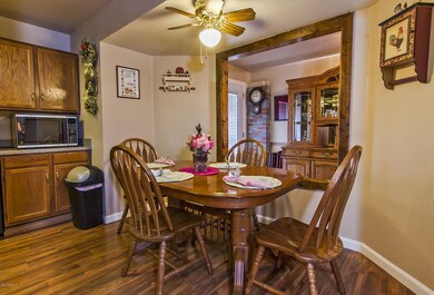 Kitchen view of den