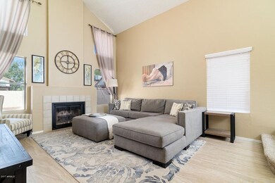 Cozy fireplace in great room