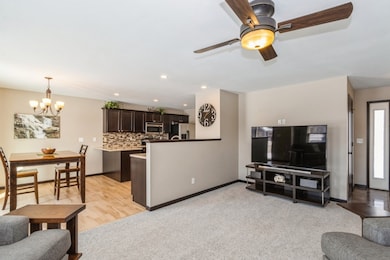 Living Room, Kitchen and Dining Area