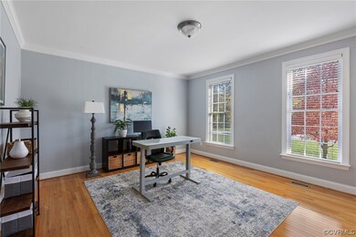 Formal living room, currently being used as an off