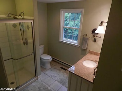 Master Bath - Walk-in shower, 6 panel custom cabin