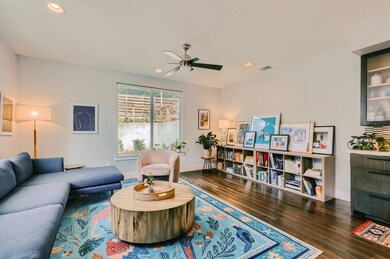 Living room featuring hardwood / wood-style floor