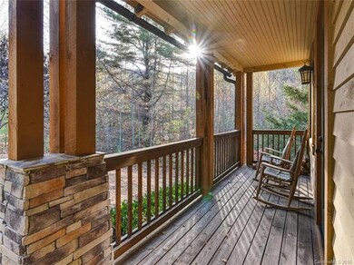 Rocking chair covered front porch