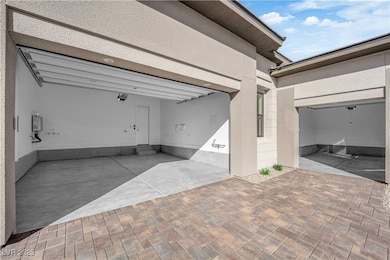 Garage with driveway