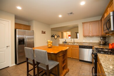Granite counters and under-cabinet lighting.