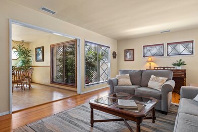 Living rm from bedrooms hallway