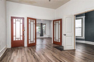 Vinyl plank flooring in living room, dining room, 