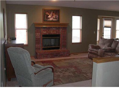 Inviting living room with fireplace