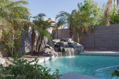 Tropical Pool with Waterfall