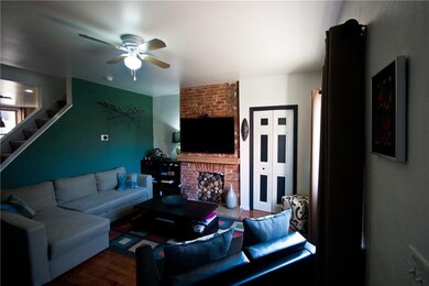 Nice sized living room with coat closet and beauti