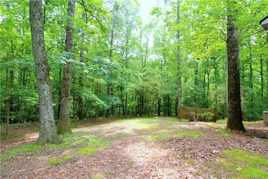 View of yard with a wooded view