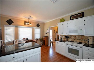 Kitchen flows with easy access to family room