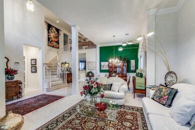 Make an entrance down the grand stairway showcasin