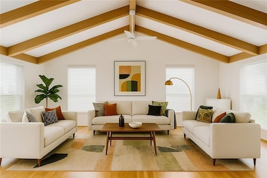 Ai renovated & virtually staged image. Not exact, not to scale, an example only. All sizes & details are to be verified by Buyer during their due diligence period.