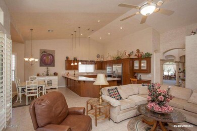 Kitchen and family room
