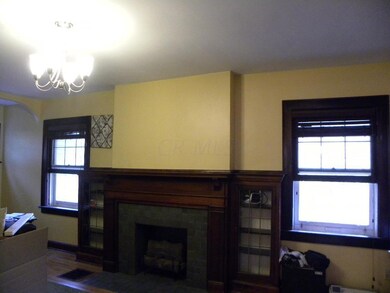 Fireplace with windows on each side