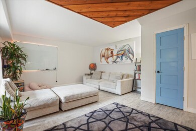 Living room featuring light wood-type flooring and