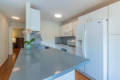 Quartz countertops gleam