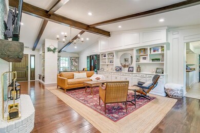 Living room with hardwood / wood-style floors, lof