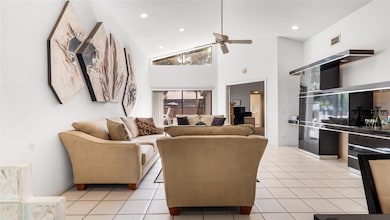With transom window and vaulted ceilings make this home light and bright