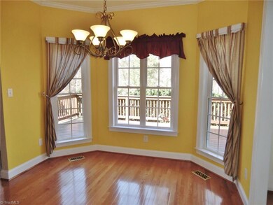 Breakfast Room with bay window off of Kitchen and open to Great Room.