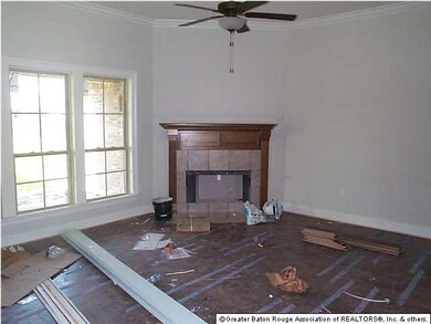 Gas log fireplace