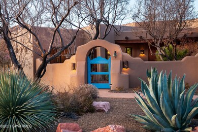 Gated courtyard entry
