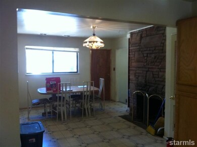 kitchen area, fireplace heats both kitchen and liv